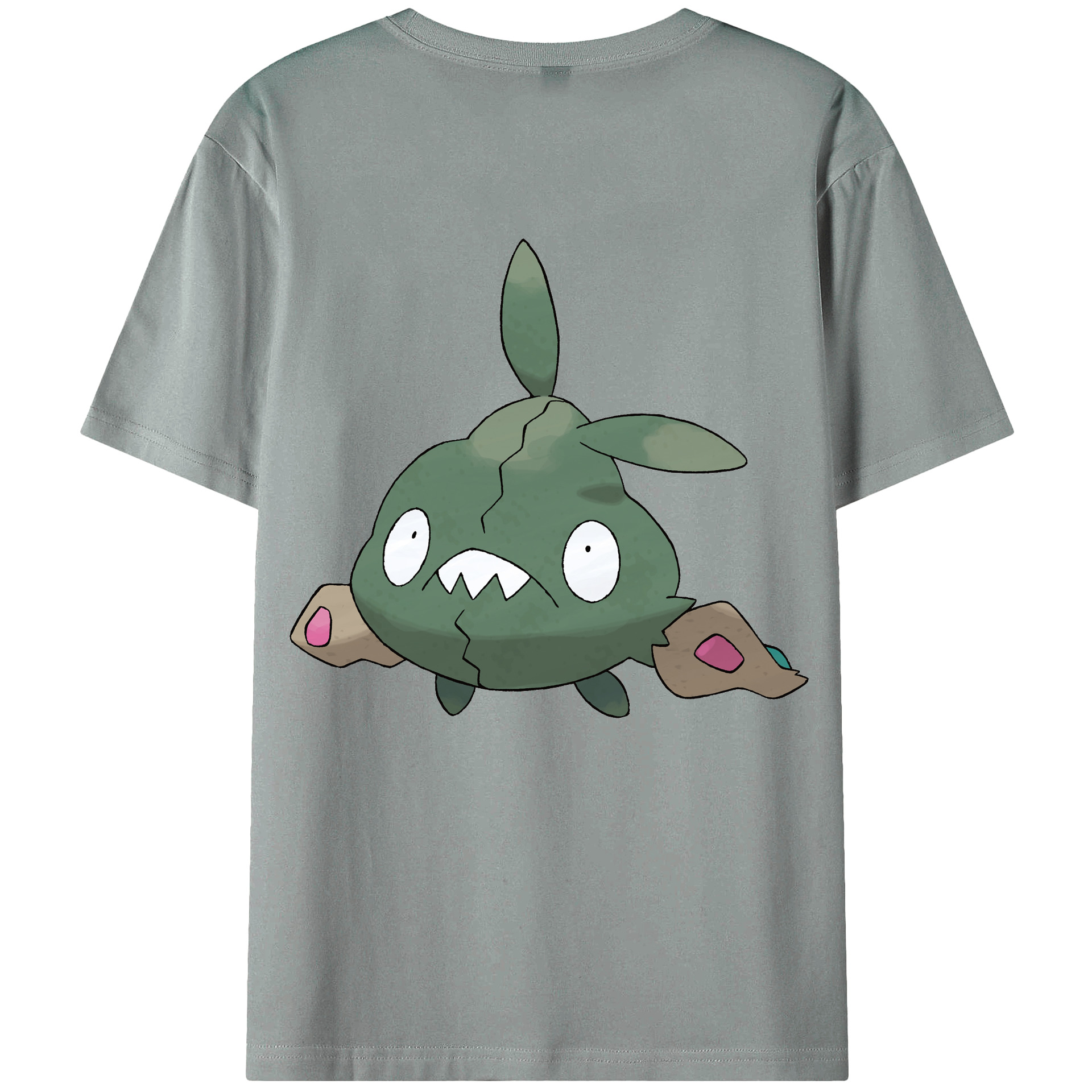 （画像用） ポケットモンスター Pokémon 綿100％ メンズ半袖Tシャツ（バックプリント） 通気性
